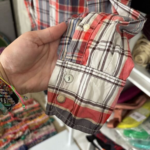 JACHS Plaid Button-Up Shirt MENS western “just a cheap shirt” cotton men’s large - Picture 9 of 9